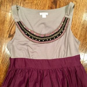Beaded neckline dress